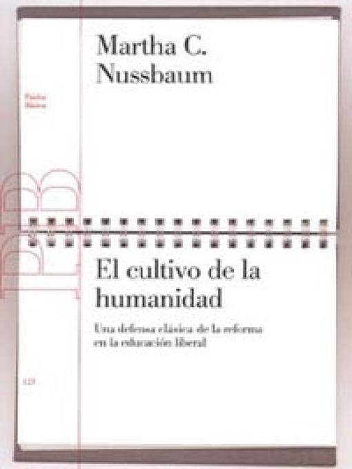 Detalles del título El cultivo de la humanidad de Martha C. Nussbaum - Lista de espera